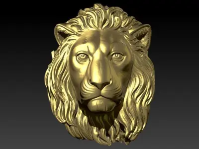 Lion head pendant Hollow Light weight Jewelry 3D print model