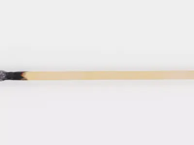 Burned Safety Match V1 - Realistic Single Matchstick 3D model