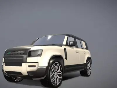 Land Rover Range Rover Defender 3D Model Free low-poly 3D model