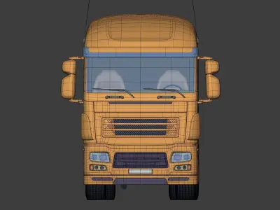 Generic Heavy Truck - Tractor - Head -- Semi Trailer 3D model