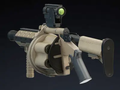 Milkor MGL Low Poly Low-poly 3D model