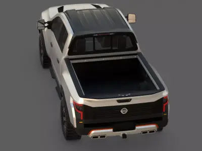 2016 Nissan Titan Warrior Concept 3D Model  The  Off-Road Beast Low-poly 3D model