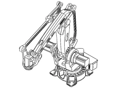 ABB Palletizer Robot IRB 460 3D model