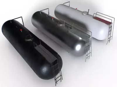 Metal tank container Low-poly 3D model