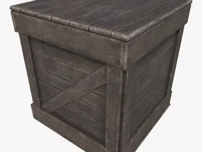 Medieval Box  Low-poly 3D model