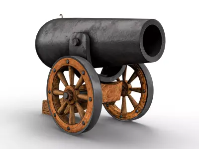 Ancient Medieval Cannon 3D model