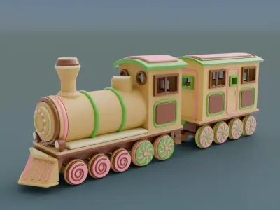 Gingerbread Train 3D Printing 3D print model