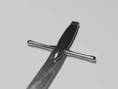 Saber samurai sword Low-poly 3D model