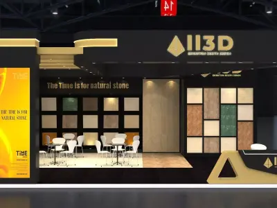 Exhibition Stand Stall Two Side Open 9X7 3D model purchase