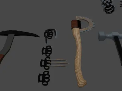 melee weapons Low-poly 3D model buy