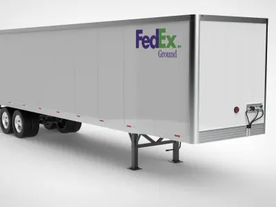 Utility 4000D-X Semi Trailer 3D model