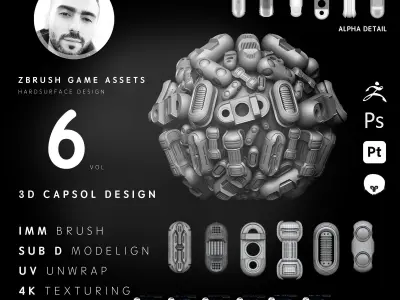 Kitbash Collection PTM - Amir Rezaeyan 3D Model Pack