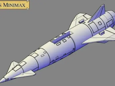 Avro Blue Steel Vulcan variant with unfolded fin 3D print model