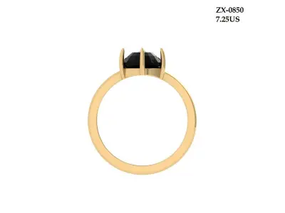 Oval Ring 3D print model 5