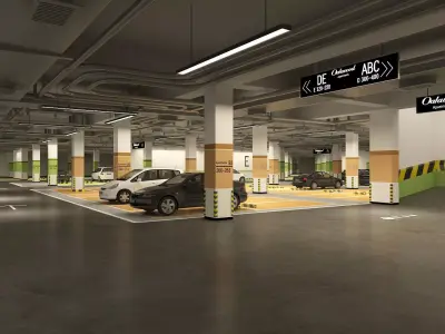 Underground Parking 04 3D model