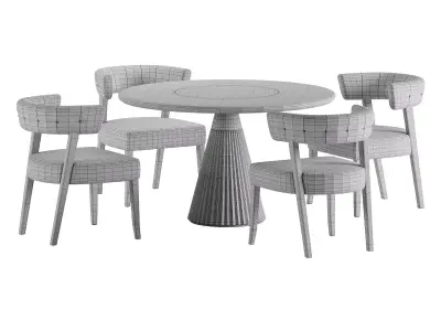 customizable chair marilyn table 3D model