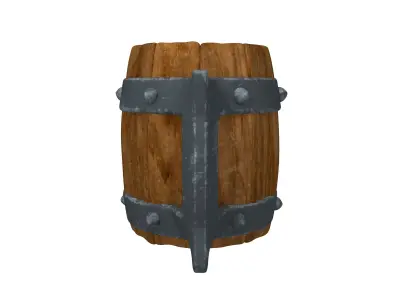 Medieval  Wooden Mug Cartoon 3D model