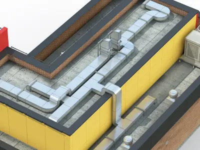 Mc Donalds restaurant 04 3D model
