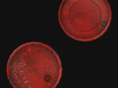 Red Oil Drum Low-poly 3D model