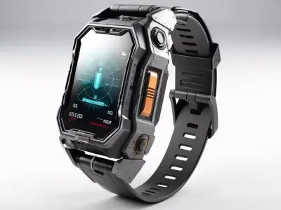 Damaged SciFi Wrist Communicator 3D model