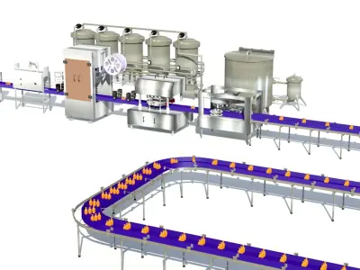 beverage production line 3D model
