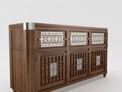 Antique Sideboard Low-poly 3D model