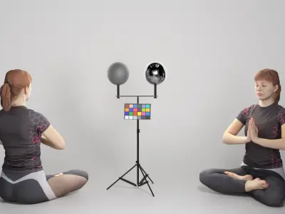 Yoga people 19 3D model
