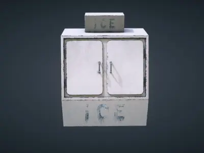 Ice Machine Low-poly 3D model buy