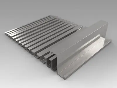 Metallic profile 3D model