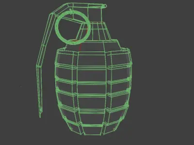 F-1 Grenade Low-poly 3D model Low-poly 3D model