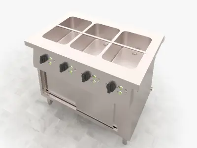 water bain-marie 3xGN 11 3D model