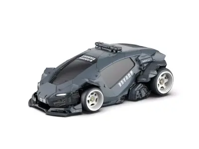 Night City Police Car 3D model