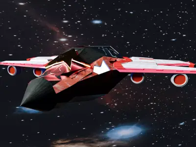 The Spaceship Exterior Low-poly 3D model