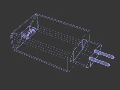 POWER ADAPTER  Low-poly 3D model