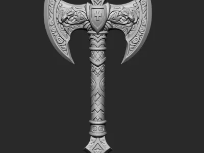 Axe IMM OBJ Brushes 7 in one 3D model