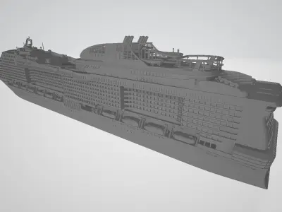 MSC Bellissima cruise ship 3D print model 3D print model