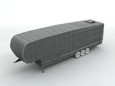 Fifth Wheel Travel Trailer Toy Hauler 3-Axle 3D model
