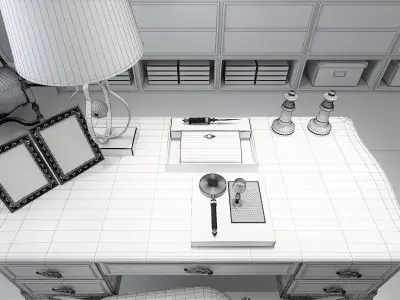 Home Office and Hall 3D model