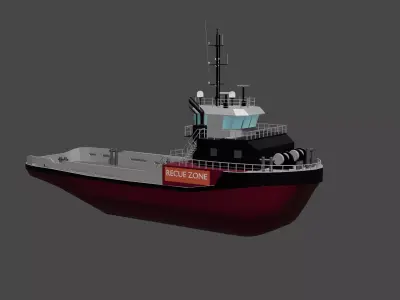 Rescue Zone  Ship 3d Model 3D model 3D model purchase
