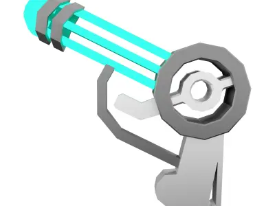 3d  game pistol low poly icon 3D model