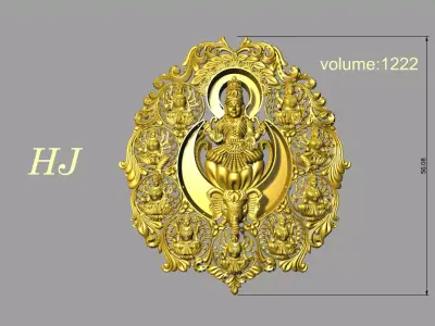 laxmi locket 3D print model