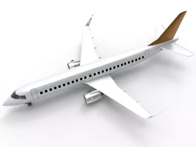 Embraer E-190 Low-poly 3D model