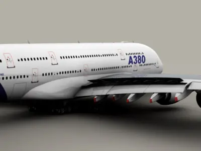 Airbus A380 Old House Colors 3D model