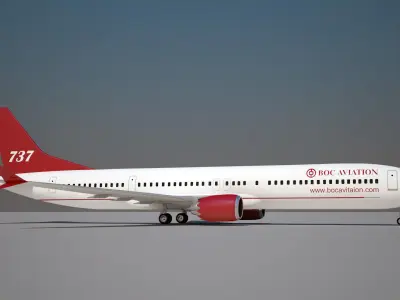 BOC Aviation Boeing 737 max 10 3D model