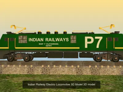Indian Locomotives Coaches and Railway Assets Collection 3D Model Pack