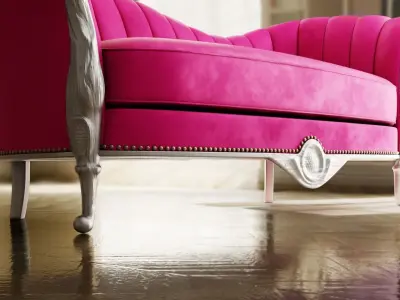 Furniture Sofa Chaise Lounge Low-poly 3D model