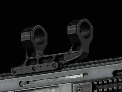 Unity Tactical Fast - LPVO MOUNT Low-poly 3D model