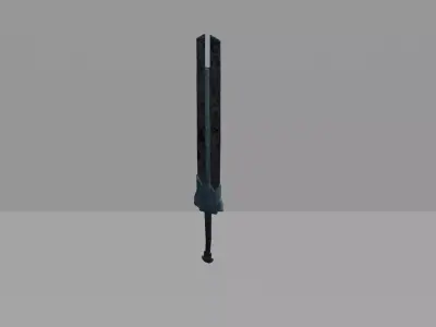Fantasy Split Blade Sword Game Ready Low-poly 3D model