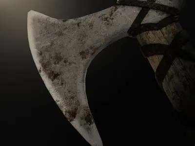 Fantasy Axe Free 3d Model  Free low-poly 3D model