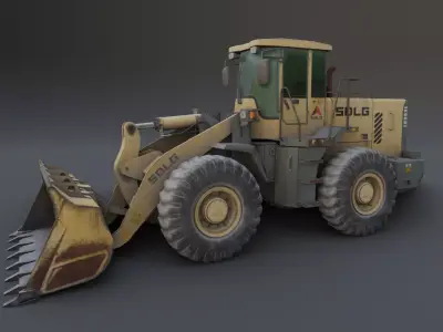 SDLG Bulldozer 3D model Low-poly 3D model